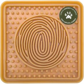 بساط لعق الكلاب من هيفيا مصنوع من المطاط الطبيعي - مع 25 كوب شفط - بساط تغذية بطيء للكلاب لتقليل الملل وتخفيف القلق - مثالي للعناية بالاستحمام - تم اختباره وآمن لكلبك (أخضر الصياد) in Kuwait