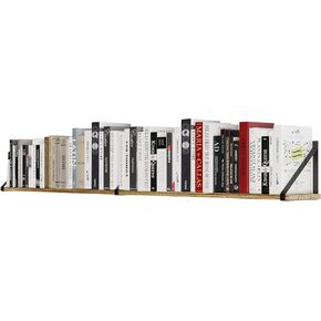 Wallniture Bora 60 بوصة × 6 بوصة أرفف عائمة ريفية، رف كتب على الحائط ديكور غرفة المعيشة، أرفف حائط لديكور غرفة النوم، رف غرفة الطعام، رف كتب حائط المكتب، مجموعة أرفف جدار المطبخ، محروق، خشب in Kuwait