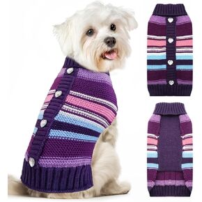 XGDMEIL كلب صغير سترة لطيف القلب كلب ملابس ملابس للكلاب الصغيرة المتوسطة القطط الخريف الشتاء الياقة المدورة جرو تريكو البلوز الكلب البلوز (XS) in Kuwait