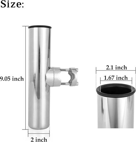 10 ال 0 لتر حامل صنارة صيد لعربة الجولف، حامل قضيب من الستانلس ستيل يثبت على الجانب 7/8 انش الى 1 انش لقضبان ايزجو وياماها وسيارة النادي in Kuwait