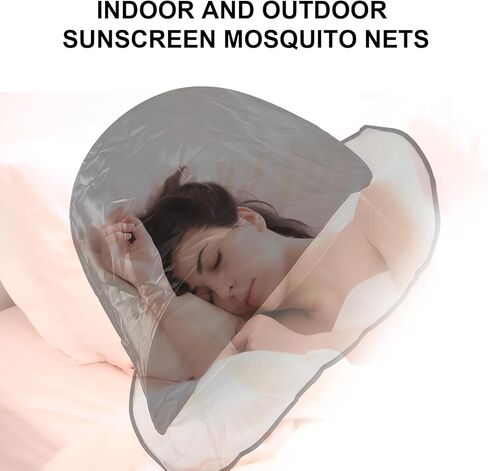 خيمة ناموسية منبثقة محمولة، ناموسية برؤوس سفر سهلة التركيب للاستخدام في الفراش والتخييم والسفر والاطفال (تصميم معتم، مقاس L) in Kuwait