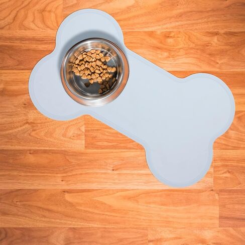 POPETPOP Pet Bowl Mat Silicone Dog Food Mat Silicone Pet Dog Cat Feeding Mat - Bone Shaped Table Mat Bowl Placemat for Dogs and Cats -Slip Feeding Mat Pad Water Bowl Mat Dog Bowls Mat in Saudi Arabia