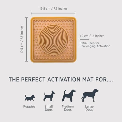 HEVEA Dog Licking Mat in Natural Rubber - With 25 Suction Cups - Slow Feeder Dog Mat for Boredom Reducer and Anxiety Relief - Perfect for Bathing Grooming - Tested and Safe for Your Dog (Hunter Green) in Kuwait