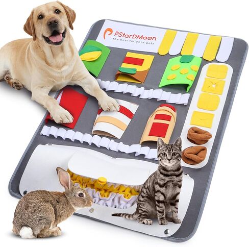 PStarDMoon Snuffle Mat for Dogs, Machine Washable Polar Fleece Foraging Mat for Smell Training and Slow Eating with Stress Relief Encourages Foraging Skills Interactive Games Brain Stimulation in Kuwait