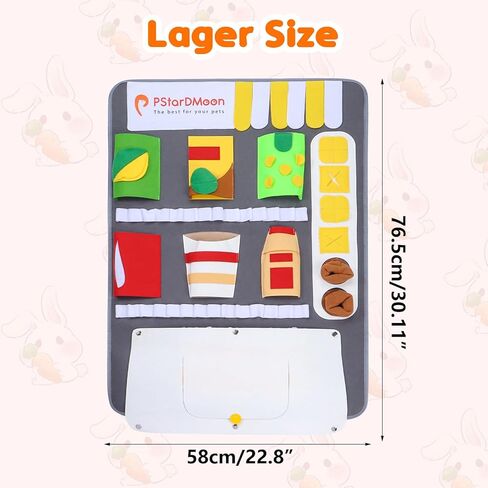 PStarDMoon Snuffle Mat for Dogs, Machine Washable Polar Fleece Foraging Mat for Smell Training and Slow Eating with Stress Relief Encourages Foraging Skills Interactive Games Brain Stimulation in Kuwait