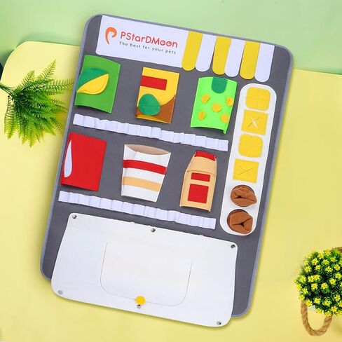 PStarDMoon Snuffle Mat for Dogs, Machine Washable Polar Fleece Foraging Mat for Smell Training and Slow Eating with Stress Relief Encourages Foraging Skills Interactive Games Brain Stimulation in Kuwait