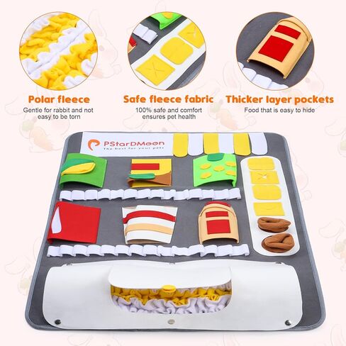 PStarDMoon Snuffle Mat for Dogs, Machine Washable Polar Fleece Foraging Mat for Smell Training and Slow Eating with Stress Relief Encourages Foraging Skills Interactive Games Brain Stimulation in Kuwait