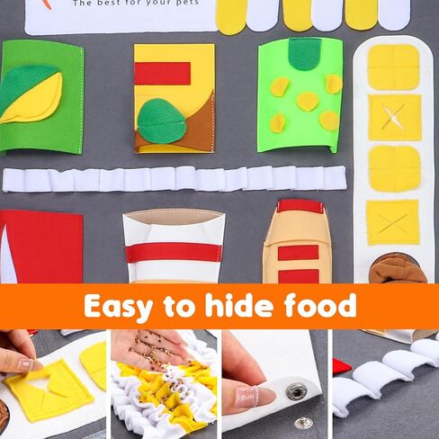 PStarDMoon Snuffle Mat for Dogs, Machine Washable Polar Fleece Foraging Mat for Smell Training and Slow Eating with Stress Relief Encourages Foraging Skills Interactive Games Brain Stimulation in Kuwait