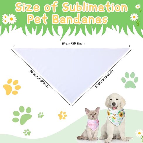 200 Pack Dog Bandana in Bulk White Sublimation Pet Bandanas Blank Triangle Dog Heat Transfer Scarf Solid Adjustable Dog Bibs DIY Polyester Dog Kerchief Apparel for Small Medium Large Puppies Pets in Kuwait