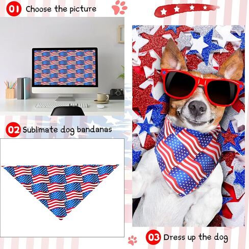200 Pack Dog Bandana in Bulk White Sublimation Pet Bandanas Blank Triangle Dog Heat Transfer Scarf Solid Adjustable Dog Bibs DIY Polyester Dog Kerchief Apparel for Small Medium Large Puppies Pets in Kuwait