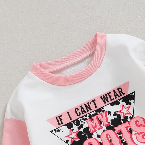 SAYOO Western Cowboy Outfits Baby Girl Boy Sweatshirt Romper Cow Print Oversized Sweater Bodysuit Infant Fall Clothes 0-24M in Saudi Arabia