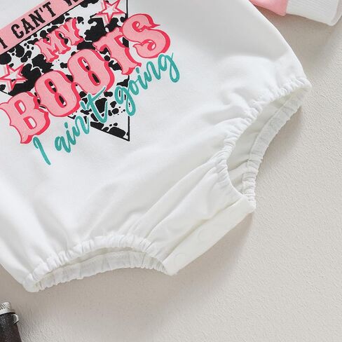 SAYOO Western Cowboy Outfits Baby Girl Boy Sweatshirt Romper Cow Print Oversized Sweater Bodysuit Infant Fall Clothes 0-24M in Saudi Arabia