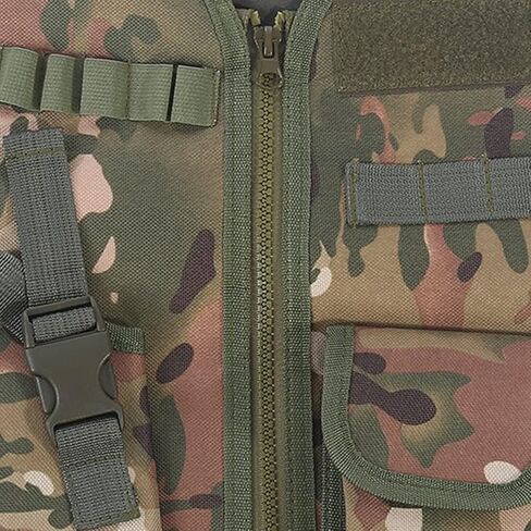 بي ار دي اي سترة للاطفال، سترة صيد مقاومة للاهتراء وجيدة التهوية للاطفال، سترة مموهة للاطفال قابلة للتعديل لالعاب الصيد في الهواء الطلق (سي بي مموه، مقاس L) in Kuwait