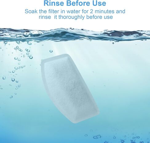 استبدال فلتر نافورة المياه للقطط من كارسنت، 12 قطعة بديلة لفلتر نافورة القطط و6 عبوات فلتر إسفنجي لنافورة مياه للحيوانات الأليفة بسعة 100 أونصة/3 لتر in Kuwait