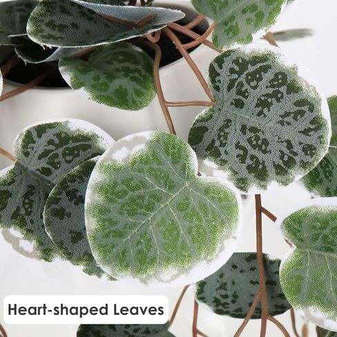 Briful Fake Plants 16'' Artificial String of Hearts Plants with Ceramic Pot Faux Draping Ceropegia Woodii Succulent Plants for Home Bedroom Table Shelf Office Hotel Decor in Kuwait