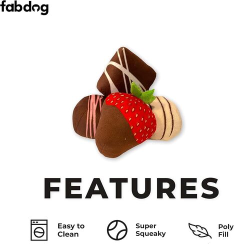 fabdog Foodie Dog Toys - Fun Squeaky Dog Toy for All Breeds - Plush Dog Squeak Toy Ideal for Birthday Gift | Food-Themed Toys for Dogs | Bacon in Saudi Arabia