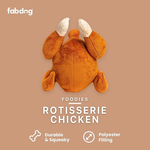 fabdog Foodie Dog Toys - Fun Squeaky Dog Toy for All Breeds - Plush Dog Squeak Toy Ideal for Birthday Gift | Food-Themed Toys for Dogs | Bacon in Saudi Arabia