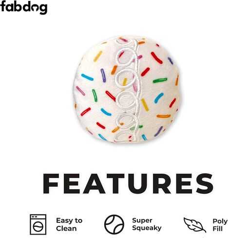 fabdog Foodie Dog Toys - Fun Squeaky Dog Toy for All Breeds - Plush Dog Squeak Toy Ideal for Birthday Gift | Food-Themed Toys for Dogs | Bacon in Saudi Arabia