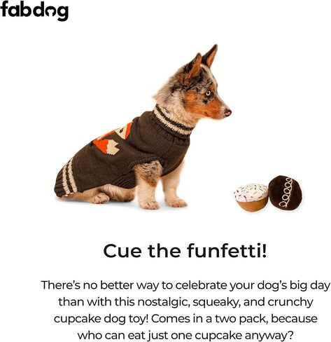 fabdog Foodie Dog Toys - Fun Squeaky Dog Toy for All Breeds - Plush Dog Squeak Toy Ideal for Birthday Gift | Food-Themed Toys for Dogs | Bacon in Saudi Arabia