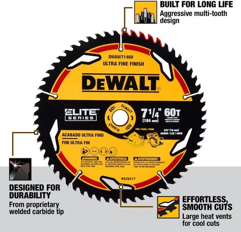 DeWalt 7 1/4IN 60T Elite Series Blister in Saudi Arabia
