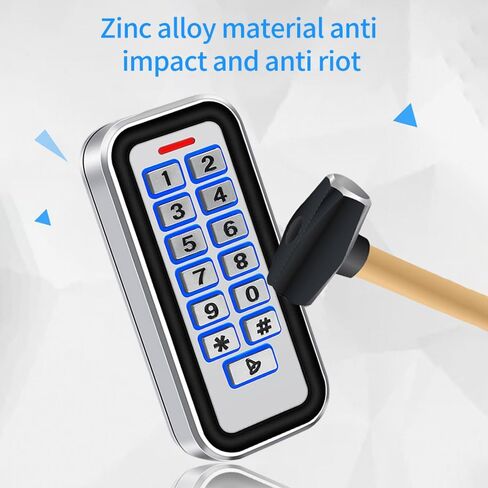 قارئ RFID للتحكم في الوصول المعدني، قارئ EM مقاوم للماء 125 كيلو هرتز، وحدة تحكم في الوصول للقفل المغناطيسي الكهربائي، فتاحة بوابة القرب، غلاف من سبائك الزنك، Wiegand للداخل والخارج، لوحة دخول بدون مفتاح للمرآب in Kuwait