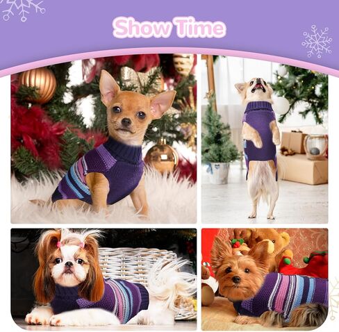 XGDMEIL كلب صغير سترة لطيف القلب كلب ملابس ملابس للكلاب الصغيرة المتوسطة القطط الخريف الشتاء الياقة المدورة جرو تريكو البلوز الكلب البلوز (XS) in Kuwait