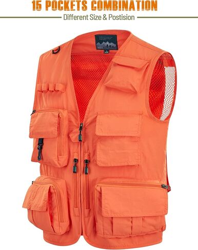 NEW VIEW Blaze Orange Hunting Vest and Logo Hat Set, Polyester Safety Vest for Hunters with Pockets in Saudi Arabia