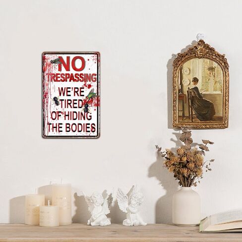 Horror Movie Decor Vintage Metal Tin Sign,Elm Street Sign, 4x16 inch Horror Movie Merchandise,Bathroom Decor,Street Signs,Vintage Rustic Retro Street Sign for Bedroom,Room Decor for Men,Bar Man Cave in Saudi Arabia