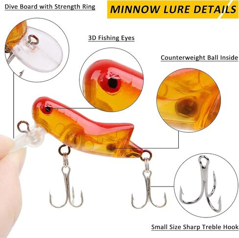 Rooster Bait Tail Fishing Lures Kit Spinner Baits Trout Lures Spoon Lures Bass Lures Hard Bait Bass Lures Crankbaits for Bass Pike Trout Salmon Crappie Walleye Fishing in Saudi Arabia