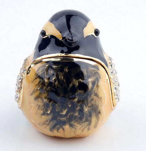 SEVENBEES Hand Painted Robin Bird Trinket Box Hinged Jewelry Box with Crystals, Rings Earrings Necklace Storage, Home Decor Crafts, Unique Animal Figurine Collectible Gift in Saudi Arabia