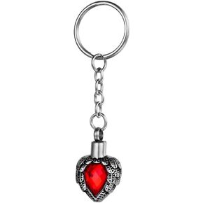 FCZDQ Urn Keychain Birthstone Angel Wing Memorial Keepsake for Ashes Cremation Jewelry