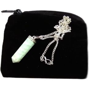 Wholesalegemshop GEMSCITE كريستال شفاء قلادة قلادة - حماية منظف الطاقة السلبية الإجهاد الطبيعي - حجر أصيل على الفضة مطلي 18 "سلسلة شقرا شفاء سحر in Kuwait