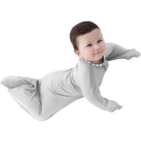 Aomloge PuppyPaws: Baby Sleep Sack, Transition Swaddle, Bamboo Rayon Sleep Sack 6-9 months, Wearable Blanket Baby with 2-way Zipper, Swaddles for Newborns, Green