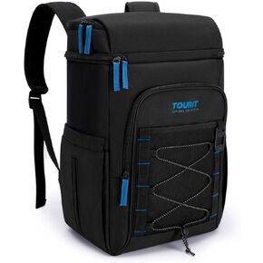 TOURIT Backpack Cooler Insulated Leak Proof 30 Can, 2 Thick Insulated Compartments Thermal Bag, Waterproof Lightweight Beach Travel Camping