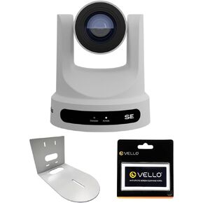 PTZOptics Move SE SDI/HDMI/USB/IP PTZ Camera with 20x Optical Zoom (White) Bundle with HuddleCamHD (White)HCM-1 Small Universal Wall Mount Bracket and Anti-Static Screen Cleaning Wipes in Saudi Arabia
