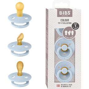 BIBS Pacifiers 0-6 Months | 3-Pack Soothers | BPA-Free Symmetrical Nipple | Made in Denmark | Ivory Try-It Collection (Ivory) in Saudi Arabia