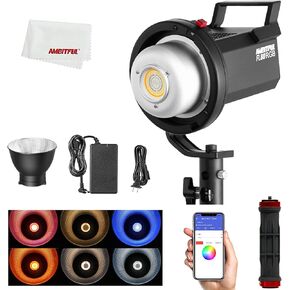 AMBITFUL FL80RGB FL80 80W RGB Full Color LED Video Light,CRI 96/TCLI 95,2800K-10000K,10 FX Special Effect Mode,Support APP,Bowens Mount Lighting for Photography Studio YouTube in Kuwait