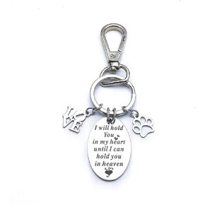 Pet Memorial Keychain- Personalized Loss of Pet Gift Stamped with Sympathy Poem and Paw Print Pendant for Family Dog Cat in Kuwait