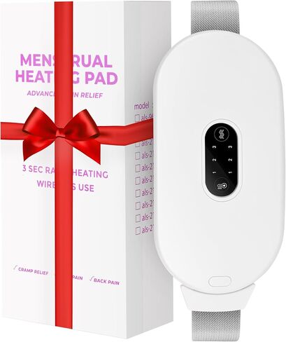 𝐏𝐨𝐫𝐭𝐚𝐛𝐥𝐞 𝐄𝐥𝐞𝐜𝐭𝐫𝐢𝐜 𝐂𝐨𝐫𝐝𝐥𝐞𝐬𝐬 𝐇𝐞𝐚𝐭𝐢𝐧 𝐠 𝐏𝐚𝐝: وسادات تسخين للتشنجات وتخفيف آلام الظهر مع 6 مستويات للحرارة و6 أوضاع للتدليك، حزام تسخين لتشنجات الدورة الشهرية للنساء والفتيات in Kuwait