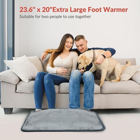 COMFIER Heated Foot Warmer & Heating pad for Back 24"x20" Extra Large Feet Warmers for Women,Heated Slippers Foot Warmers Under Desk,6 Heat Level/4Timer,Gifts for Women,Men in Kuwait