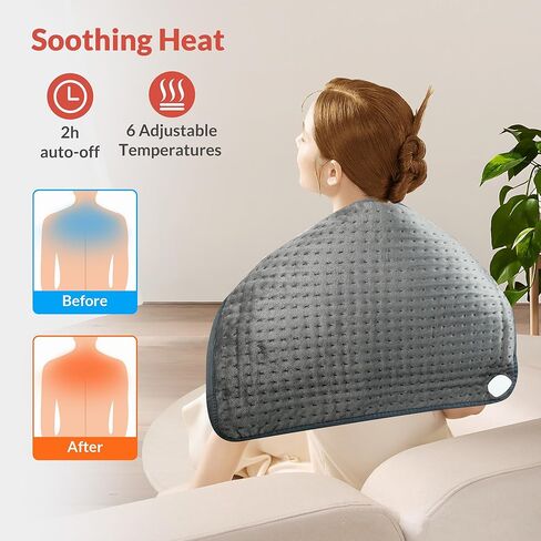 COMFIER Heated Foot Warmer & Heating pad for Back 24"x20" Extra Large Feet Warmers for Women,Heated Slippers Foot Warmers Under Desk,6 Heat Level/4Timer,Gifts for Women,Men in Kuwait