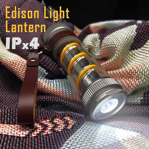 مصباح يدوي خارجي قابل لاعادة الشحن مستوحى من الطراز العتيق فانت. لوكس مثالي للتخييم او شنطة الظهر الفاخرة او حالات الطوارئ مع خيارات اضاءة مزدوجة و4 اوضاع اضاءة in Kuwait