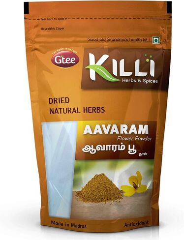 KILLI Avarampoo | Tarwar | Aavaram | Senna auriculata | Tangedu Flower Powder, 100g in Saudi Arabia
