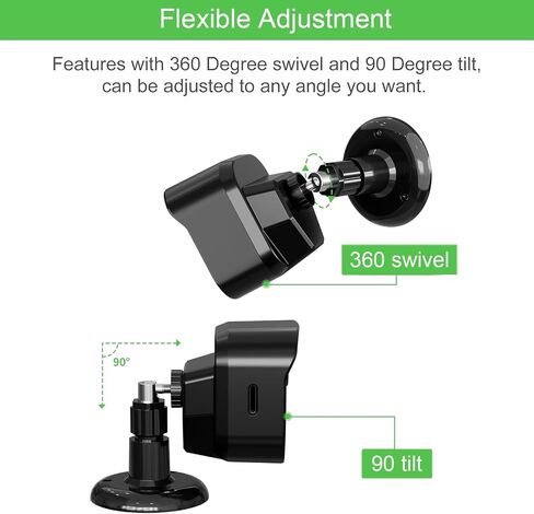 Wall Mount Bracket for Blink Outdoor 4 (4th Gen) & 3 (3rd Gen) & 2K+ (new Model) Camera, Weatherproof Protective Cover Case with 360° Adjustable Mount for Home Security Camera System Black (2 Pack) in Saudi Arabia