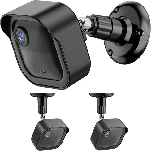 Wall Mount Bracket for Blink Outdoor 4 (4th Gen) & Blink Outdoor 3 (3rd Gen) Camera, Weatherproof Protective Cover Case and 360 Degree Adjustable Mount for Home Security Camera System Black (3 Pack) in Kuwait