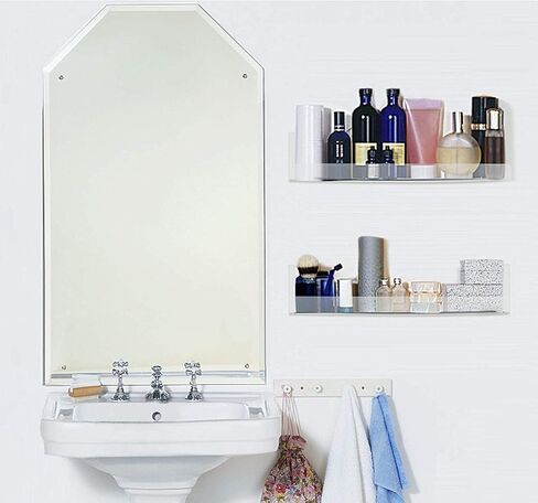 HBlife 36 Inches Floating Shelves Wall Mounted Clear Acrylic Shelves for Figures, Invisible Floating Bookshelf for Kids and Nursery, 2 Pack (5MM Thick) in Saudi Arabia