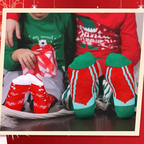 Suhine 20 Pairs Kids Christmas Socks Holiday Cute Toddler Socks Winter Xmas Socks Babies Christmas Supplies Gift, 20 Style Suitable for 1-3 years old in Saudi Arabia