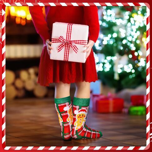 Suhine 20 Pairs Kids Christmas Socks Holiday Cute Toddler Socks Winter Xmas Socks Babies Christmas Supplies Gift, 20 Style Suitable for 1-3 years old in Saudi Arabia