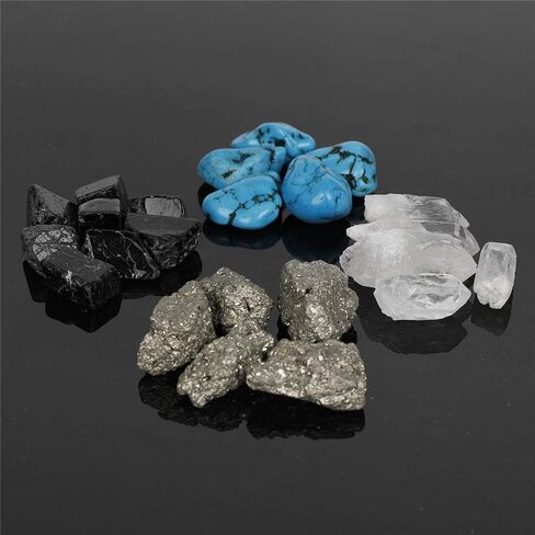 مجموعة صناديق الأحجار الكريمة الكريستالية الطبيعية CXD-GEM مكونة من 4 صناديق عرض غير منتظمة من أحجار الصخور in Saudi Arabia