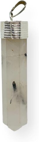 Wholesalegemshop GEMSCITE كريستال شفاء قلادة قلادة - حماية منظف الطاقة السلبية الإجهاد الطبيعي - حجر أصيل على الفضة مطلي 18 "سلسلة شقرا شفاء سحر in Kuwait